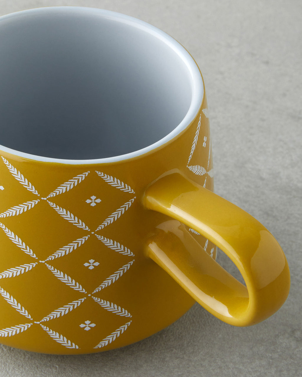 Branchy Stoneware Mug 340 ml Mustard (view 3)