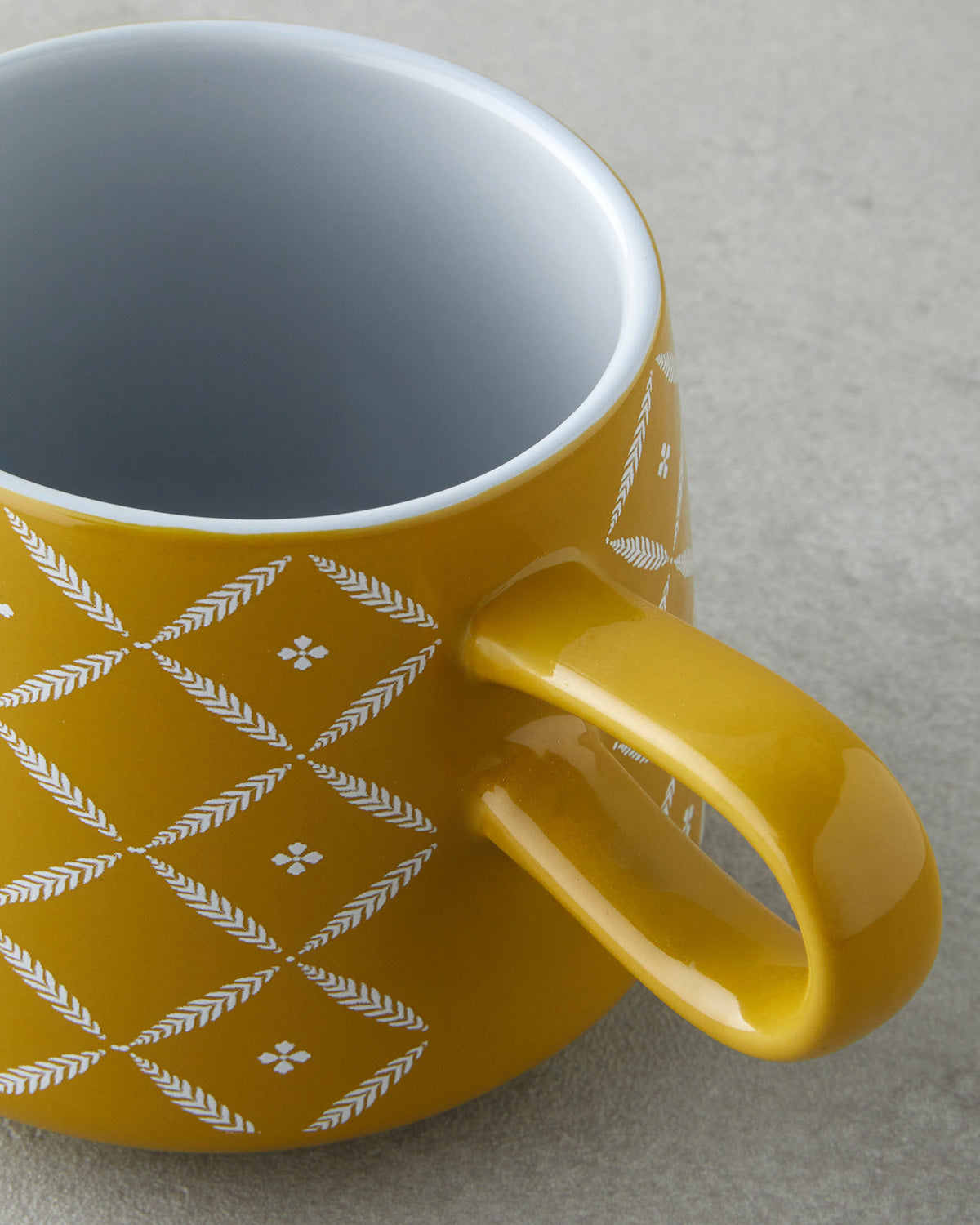 Branchy Stoneware Mug 340 ml Mustard (view 3)
