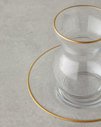 Stellar Glass 12 Pieces 6 Servings Tea Set 140 ml Gold (view 4)