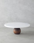 Elegant Marble Cake Stand 30 cm White
