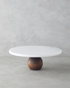 Elegant Marble Cake Stand 30 cm White