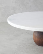Elegant Marble Cake Stand 30 cm White (view 3)