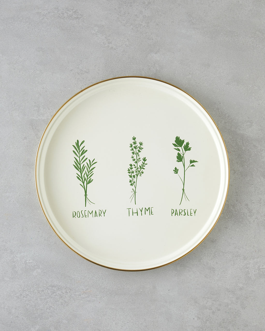 Enamel Tray 31 cm Green