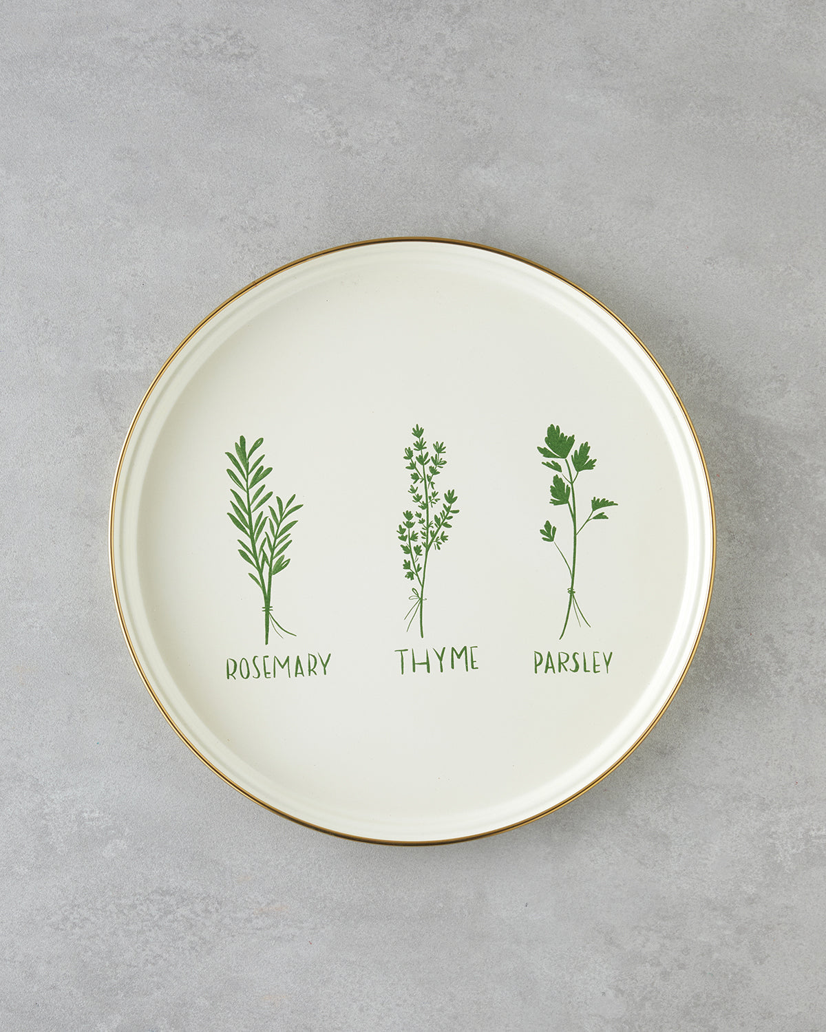 Enamel Tray 31 cm Green