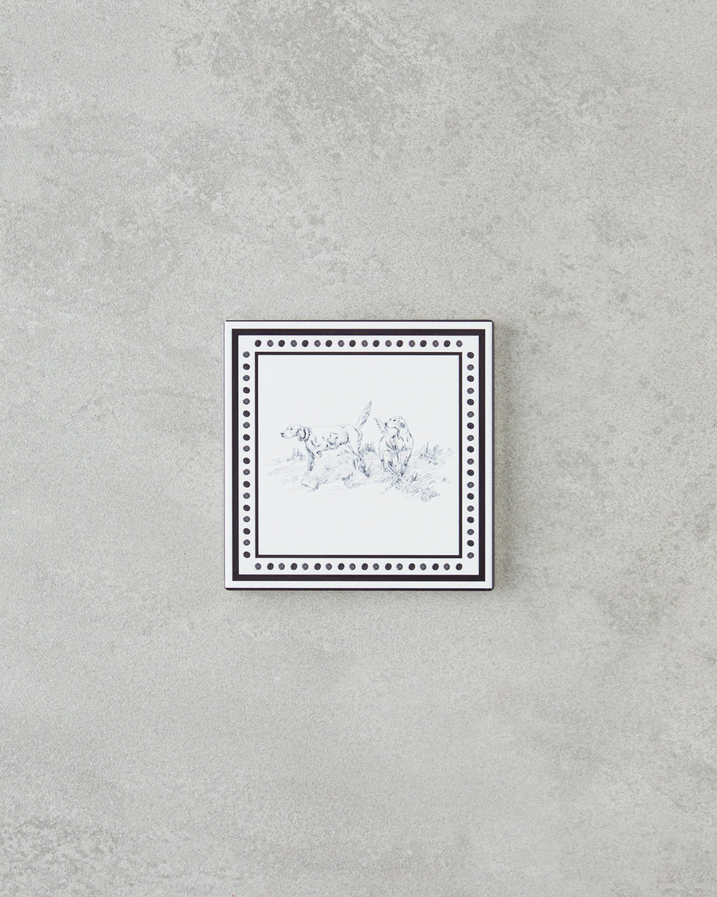 Victoria Ceramic Coaster 10.8x0.8 cm Black - White