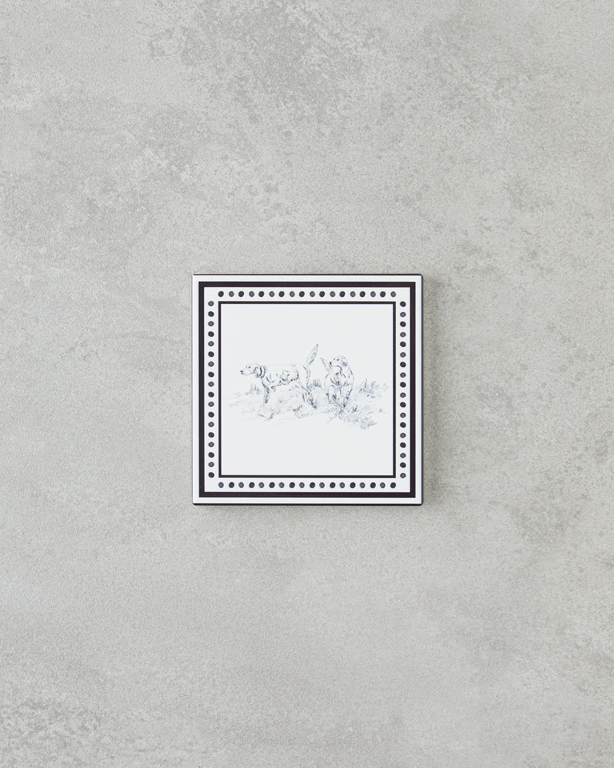 Victoria Ceramic Coaster 10.8x0.8 cm Black - White