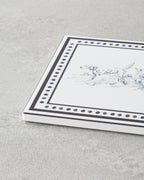 Victoria Ceramic Coaster 10.8x0.8 cm Black - White (view 2)