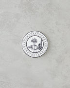 Arborelle Ceramic Coaster 10.8x0.8 cm Black - White