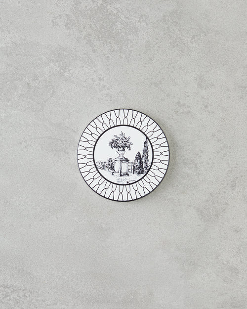 Arborelle Ceramic Coaster 10.8x0.8 cm Black - White
