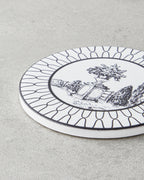 Arborelle Ceramic Coaster 10.8x0.8 cm Black - White (view 2)