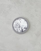 Elegant Ceramic Coaster 10.8x0.8 cm Black - White