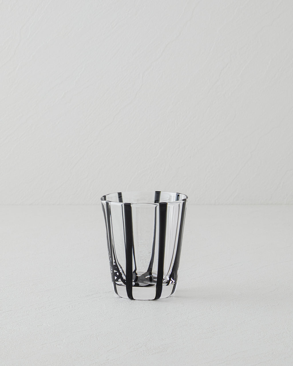 Stripe Glass Hand Made Glass 240 ml - Black