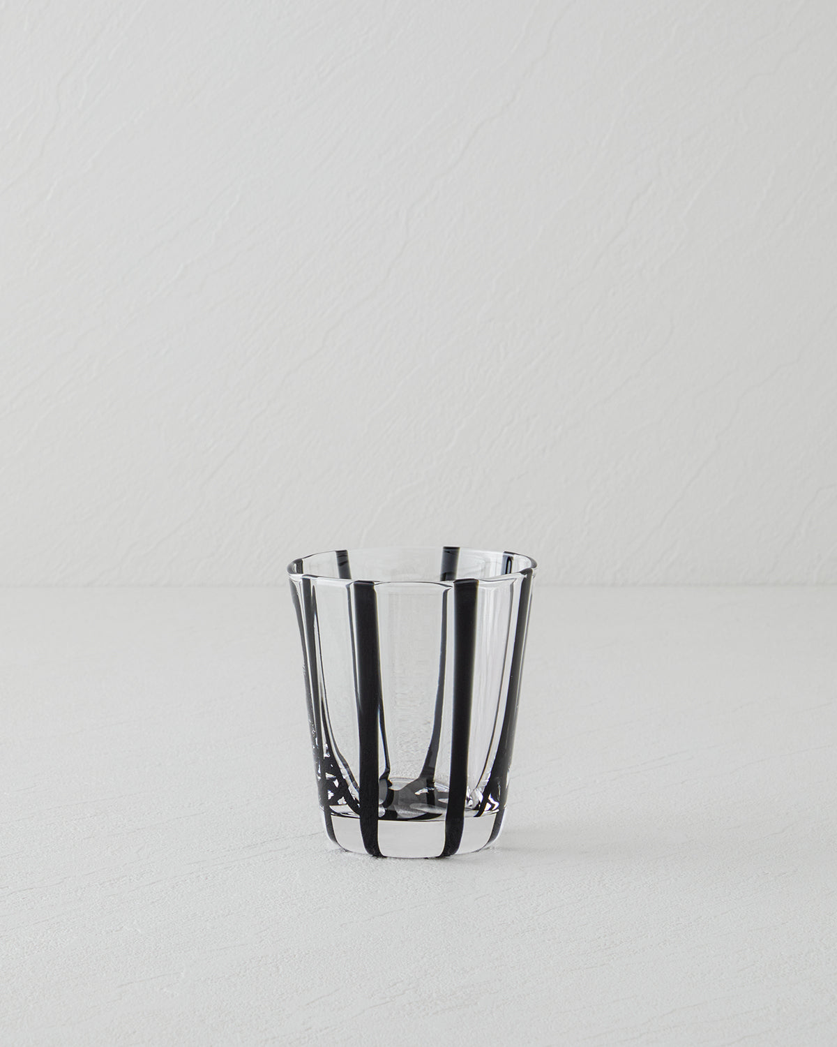Stripe Glass Hand Made Glass 240 ml - Black
