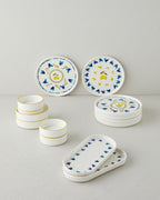 Limonchello Ceramic Breakfast Set 14 Pieces 6 Servings Yellow - Blue