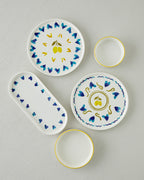 Limonchello Ceramic Breakfast Set 14 Pieces 6 Servings Yellow - Blue (view 2)