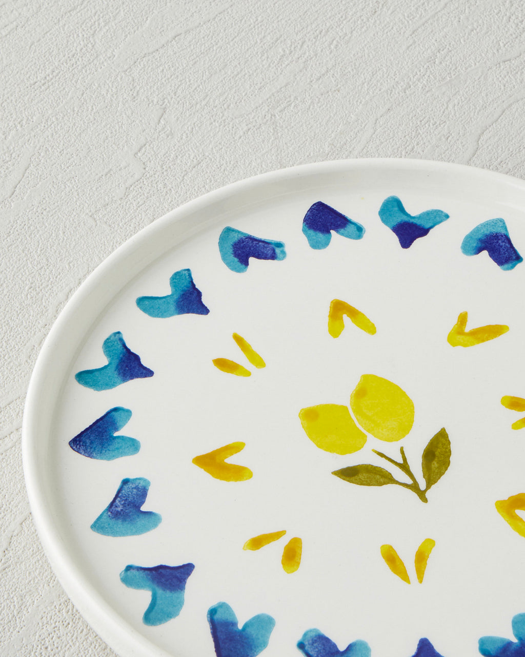 Limonchello Ceramic Breakfast Set 14 Pieces 6 Servings Yellow - Blue (view 8)