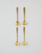 Luxe Flora Stainless Steel Dessert Spoon 4 Pieces Gold