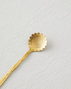 Luxe Flora Stainless Steel Dessert Spoon 4 Pieces Gold (view 2)