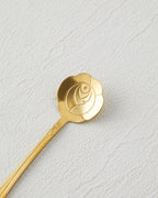 Luxe Flora Stainless Steel Dessert Spoon 4 Pieces Gold (view 3)