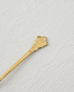 Flora Stainless Steel Cocktail Fork 4 Pieces Gold (view 2)