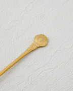 Flora Stainless Steel Cocktail Fork 4 Pieces Gold (view 3)