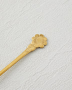 Flora Stainless Steel Cocktail Fork 4 Pieces Gold (view 4)