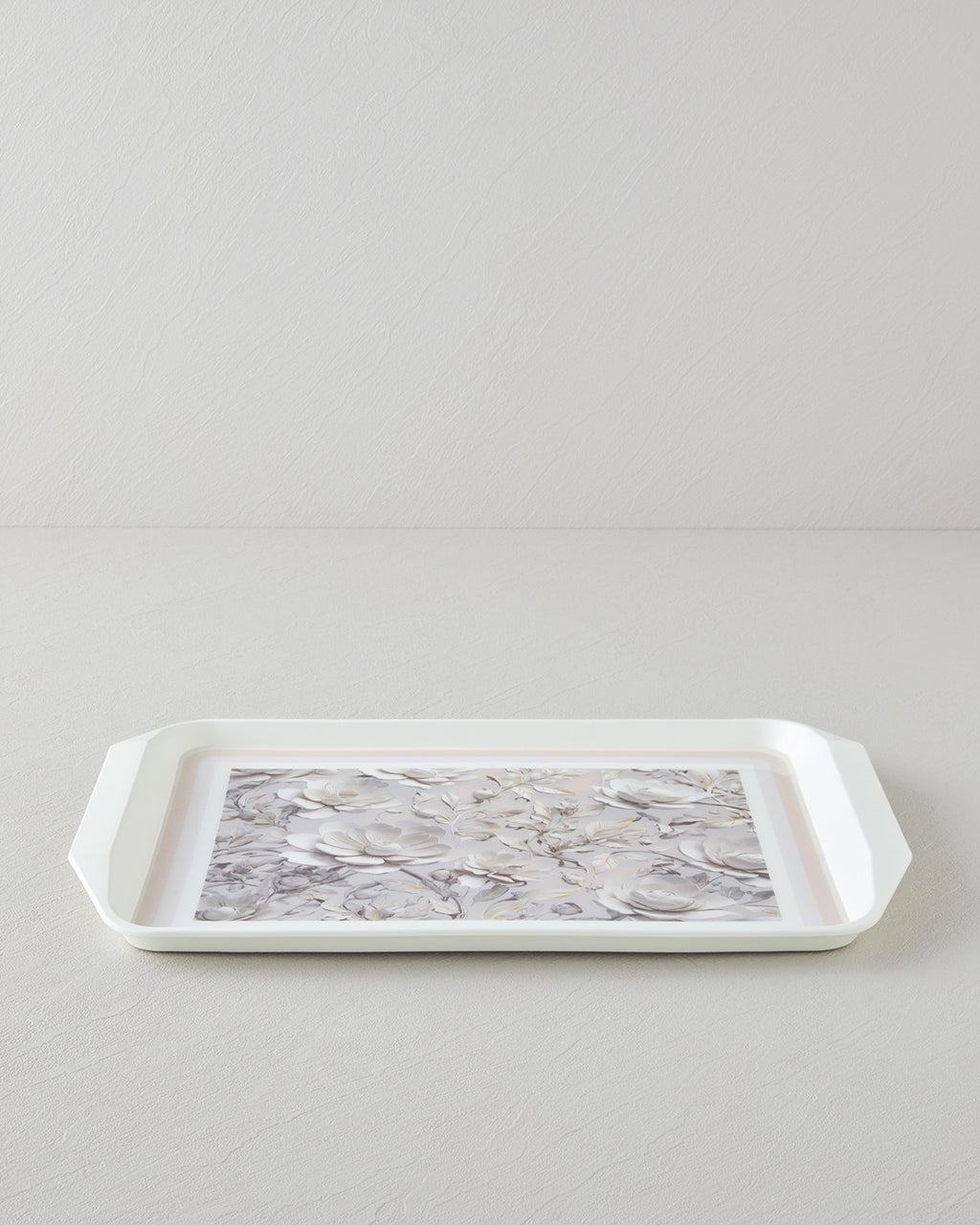 Blooming PP Anti-slip Tray 39x30 cm Cream (view 2)