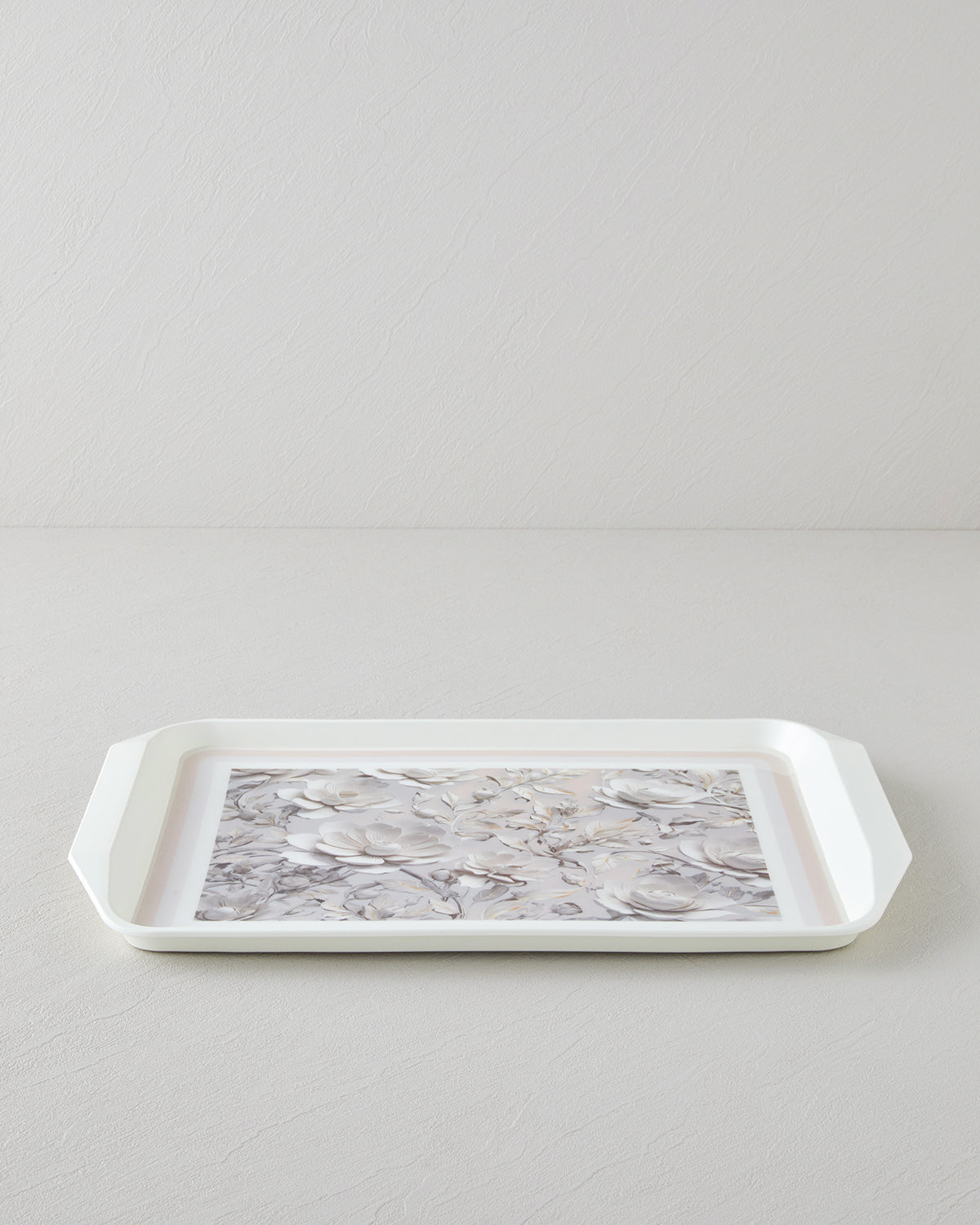 Blooming PP Anti-slip Tray 39x30 cm Cream (view 2)