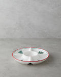 Joy Dolomite Serving Ware White - Red - 25.5 cm