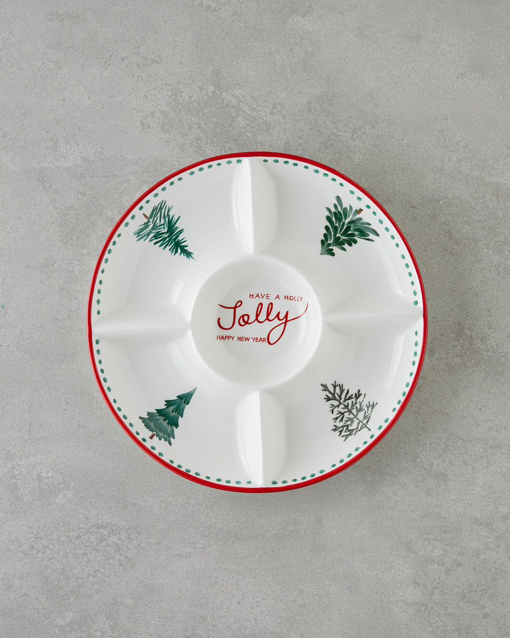 Joy Dolomite Serving Ware White - Red - 28x28 cm (view 2)