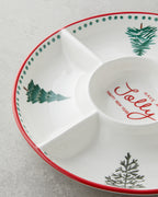 Joy Dolomite Serving Ware White - Red (view 3)