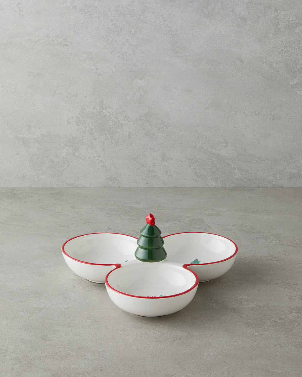 Joy Dolomite Serving Ware White - Red (view 4)