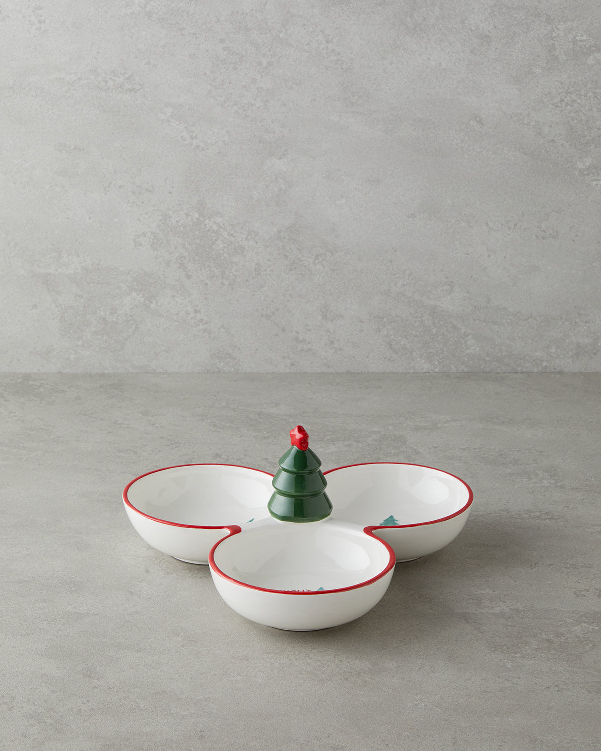 Joy Dolomite Serving Ware White - Red (view 4)