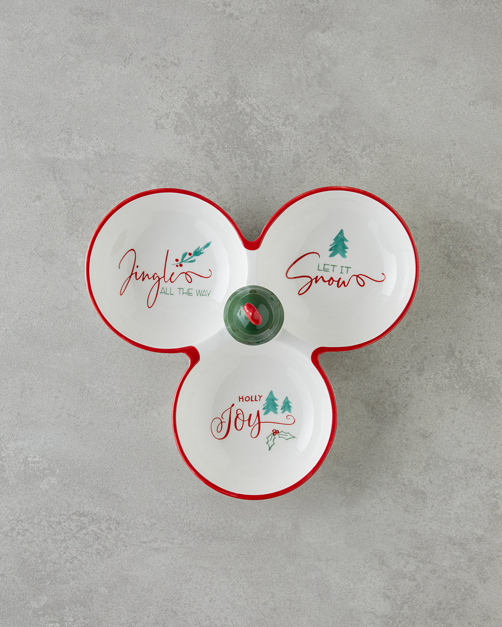Joy Dolomite Serving Ware White - Red (view 5)