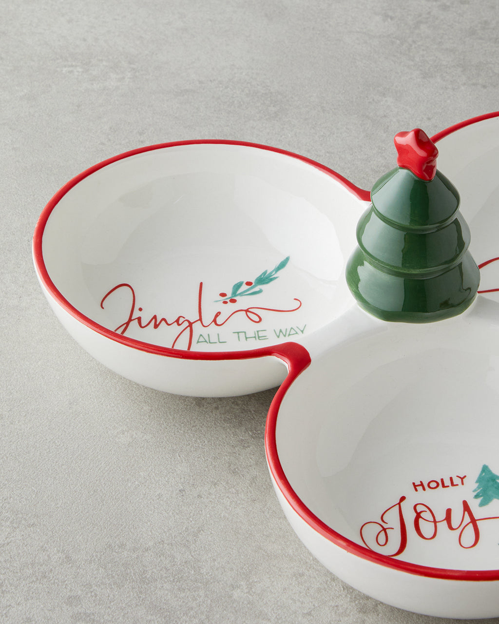 Joy Dolomite Serving Ware White - Red (view 6)