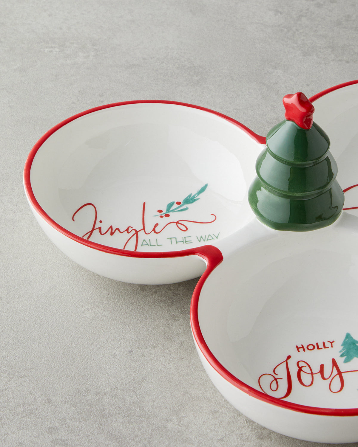 Joy Dolomite Serving Ware White - Red (view 6)