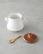 Vina Dolomite with Spoon Jar White - 17 cm (view 2)