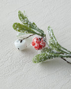 Halona Single Branch Artificial Flower 25 cm Red - Green (view 2)