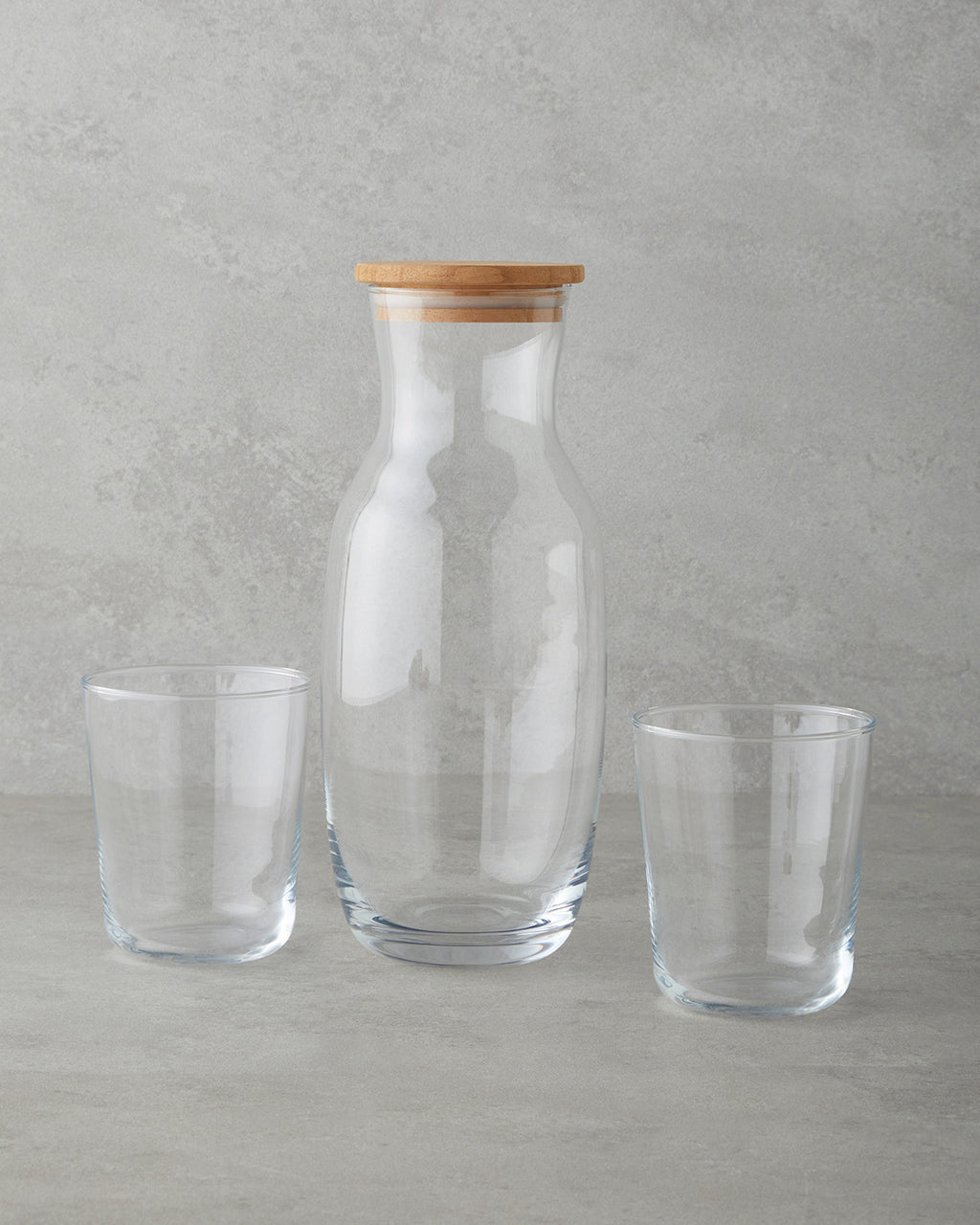 Luminous Glass 3 Pieces Water Set 1000 ml + 315 ml Transparent