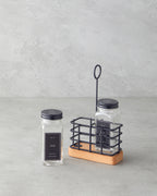 Zest Glass 2 pcs Salt and Pepper Shaker 20x11x5 cm Black (view 2)