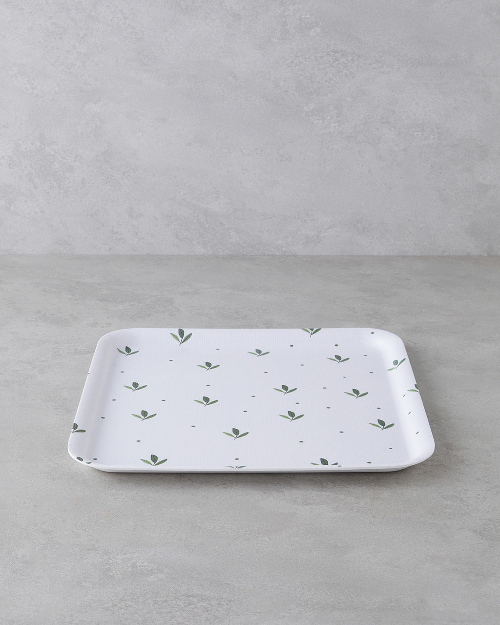 Feuille Melamine Anti-slip Tray 33x33 cm Green