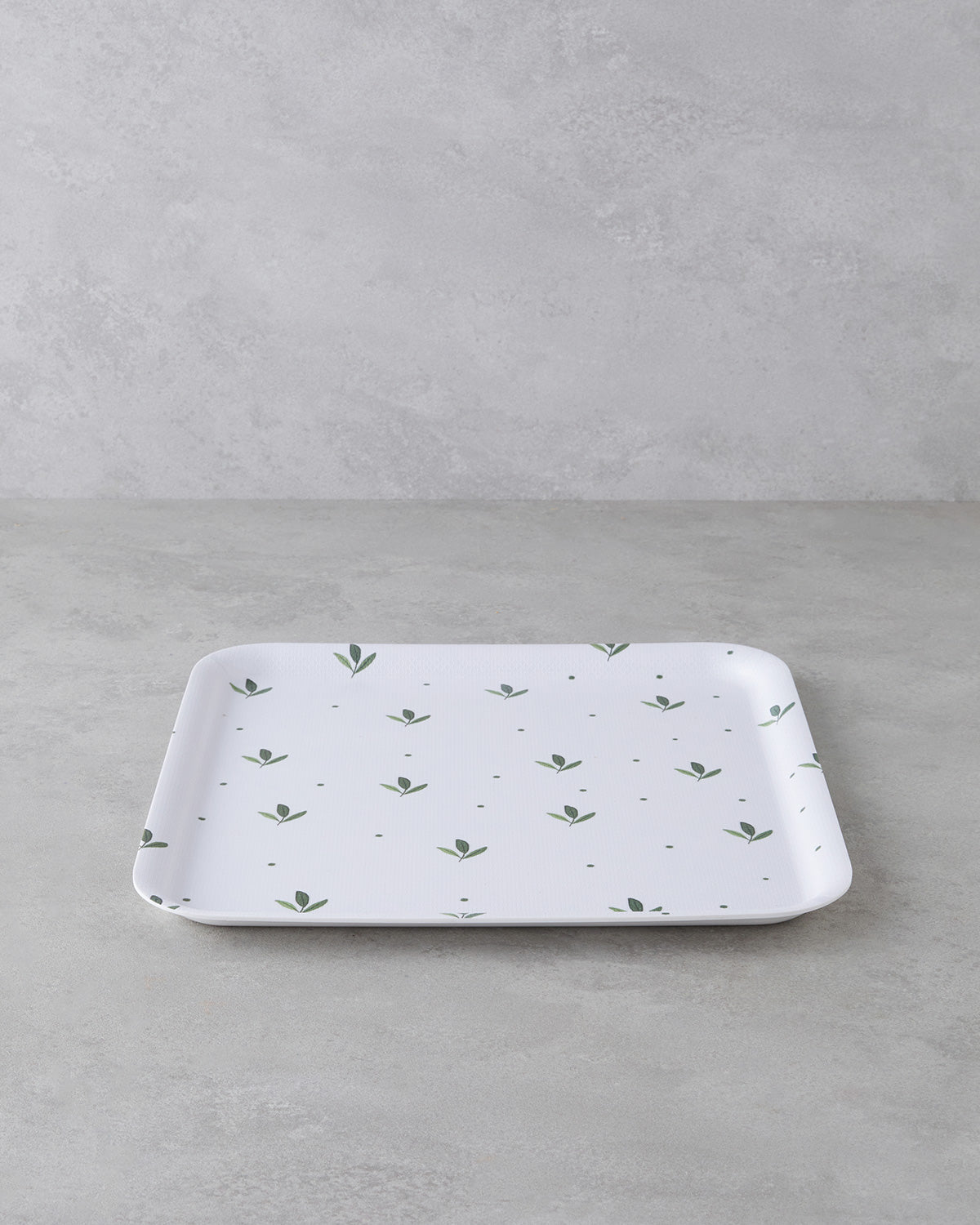 Feuille Melamine Anti-slip Tray 33x33 cm Green