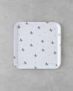 Feuille Melamine Anti-slip Tray 33x33 cm Green (view 2)