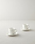 Bone Porcelain 4 Pieces 2 Servings Coffee Cup Set 90 ml Green