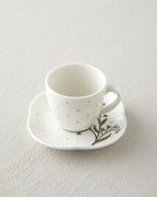 Bone Porcelain 4 Pieces 2 Servings Coffee Cup Set 90 ml Green (view 3)