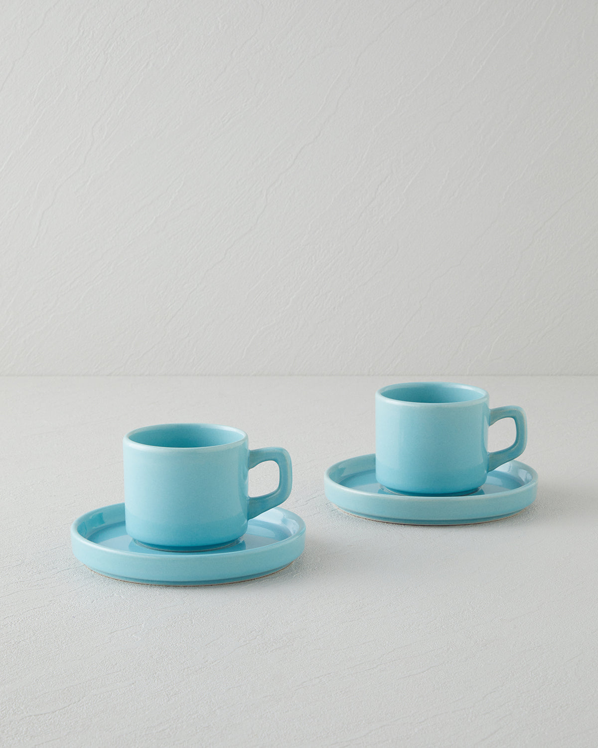 Coastal Bliss Ceramic 4 Pieces 2 Servings Tea Cup Set 184 ml Light Blue