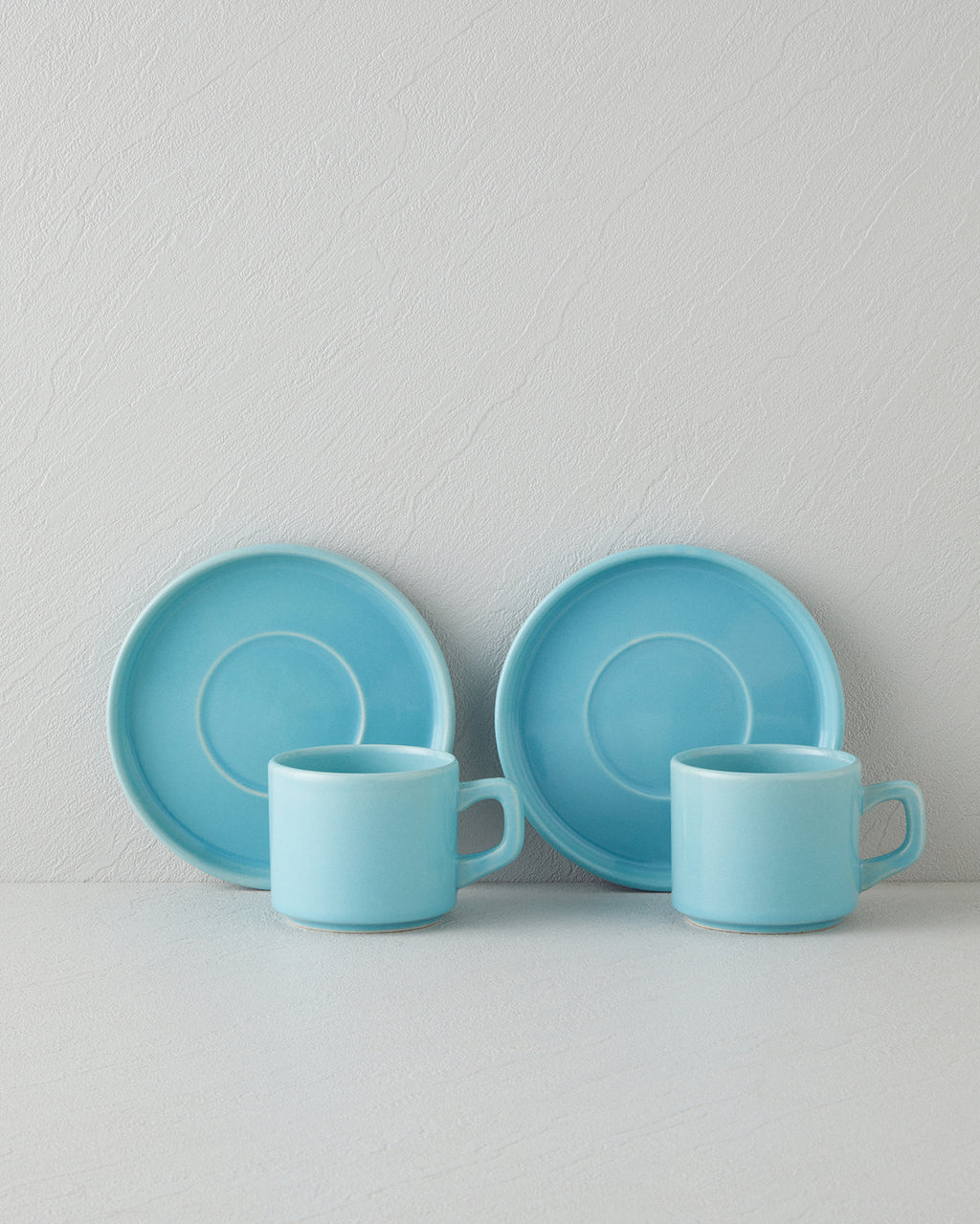 Coastal Bliss Ceramic 4 Pieces 2 Servings Tea Cup Set 184 ml Light Blue (view 2)