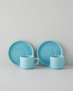 Coastal Bliss Ceramic 4 Pieces 2 Servings Tea Cup Set 184 ml Light Blue (view 2)