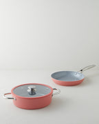 Venice CeraWell Pot&Pan Set 26-26 cm Pink