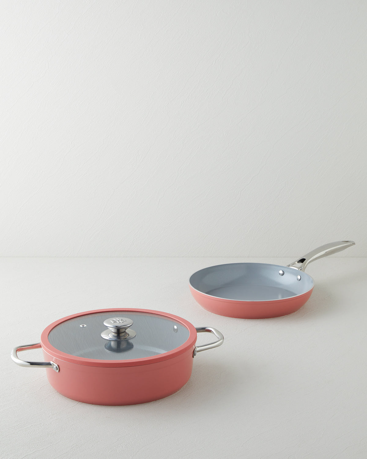Venice CeraWell Pot&Pan Set 26-26 cm Pink